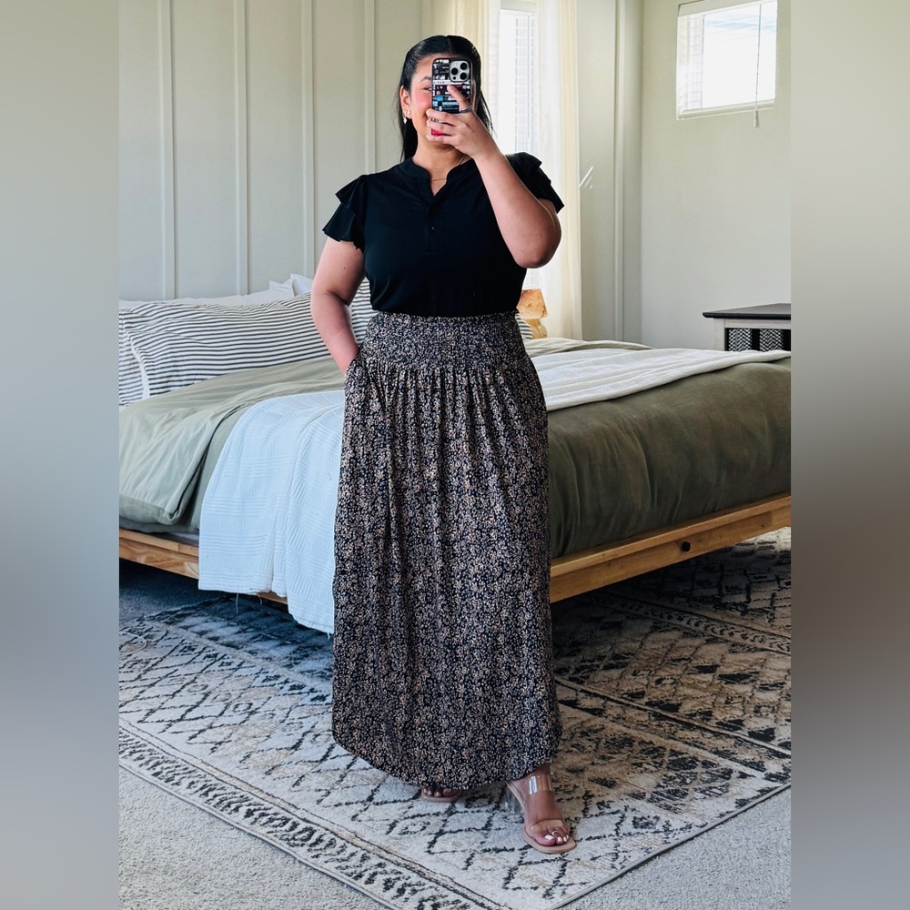 ANRABESS Women's Maxi Skirt with Pockets